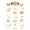 Gold, variant on 12.5x9 Inch Acrylic Clipboard with Metal Clip – Single-Sided Print & Retractable Hook，Cupcake