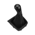 thumbnail image 1 of Leather Manual Gear Shift Lever Knob Boot Cover 5/6 Speed For Golf For Jetta Shifter Lever Interior Replacement Parts, 1 of 9