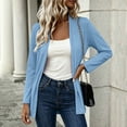 thumbnail image 5 of Lnmiateer Classic Shawl Collar Open Front Stretch Knit Cardigan Long Sleeve Loose Casual Coat Autumn Winter Everyday Multi-Layer Fashion Transitional Outerwear, 5 of 9