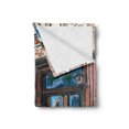 thumbnail image 2 of City Soft Flannel Fleece Blanket, Street in Paris Cafe Illustration Holiday Theme Summer Season Eating Drinking Cartoon, Cozy Plush for Indoor and Outdoor Use, 70" x 90", Multicolor, by Ambesonne, 2 of 5