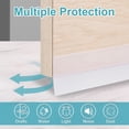 thumbnail image 3 of Uxcell Door Draft Stopper 26.25ft x 1.38 inch Silicone Weather Stripping Door Seal Door Sweep Weather Seal Strip White, 3 of 6