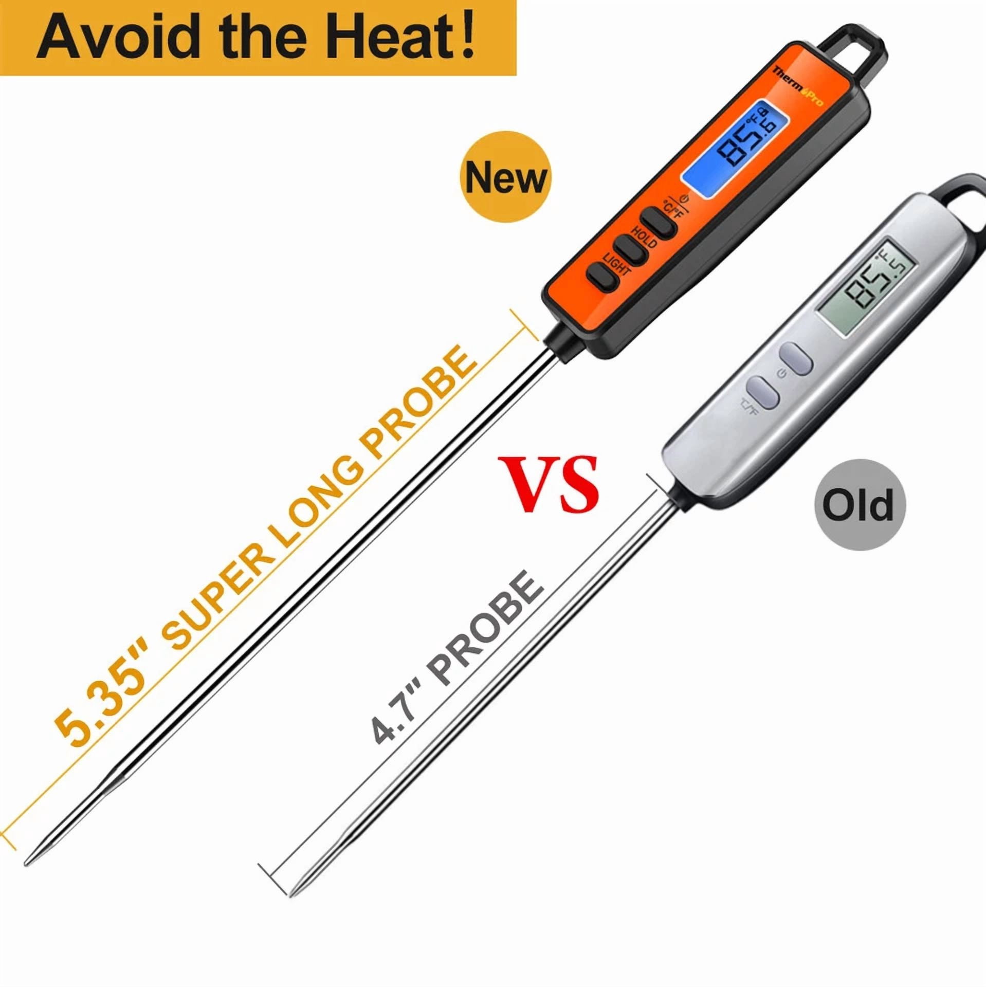 Digital Instant Read Meat Cooking Thermometer Probe Bbq Grill Roast Steak Bake