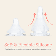 Lansinoh NaturalWave Baby Bottle Nipples, Slow Flow, 0m+, 2 Count