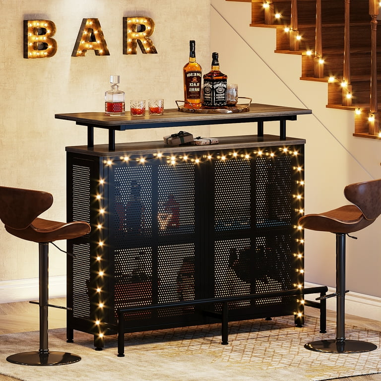 Wine Bar Cabinet Mini Bar for Home Kitchen Pub