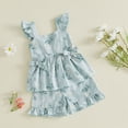thumbnail image 6 of Toddler Baby Girl Outfits Solid Summer Clothes Cute Sleeveless Tank Tops With Bow And Ruffled Shorts 2Pcs Outfits Set Kaprioy Toddler Girl Clothes 18 24 Months 2T 3T 4T, 6 of 6