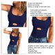 thumbnail image 4 of Camiseta sin mangas para mujer con cuello en U ahueca hacia fuera el chaleco sin mangas de verano ajustado de color puro para uso diario, 4 of 5