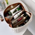 thumbnail image 4 of PU Cosmetic Bag Lightweight Makeup Box Portable for Holiday Gifts (Green), 4 of 9