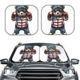 thumbnail image 2 of Zufioo Patriotic Boxing Bear Art Print Folding Car Windshield Sun Visor, Anti-ultraviolet Sun Visor, Suitable for Trucks, Vans Car Accessories-Small, 2 of 6