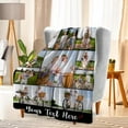 thumbnail image 4 of AISENIN Personalized Soft Fleece Throw Blanket with Photos Text for Anniversary Birthday, Customized Photo Collage Blankets for Women Men Boyfriend Couples Family, 4 of 5