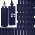thumbnail image 1 of Bolsas de regalo para vino Windyun, 100 unidades, azul marino, 35 x 9 x 10 cm, 1 of 6