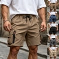 thumbnail image 2 of BRANROY Mens Cargo Shorts for Men - Relaxed Fit Breathable Multi‑Pocket Shorts, Great as Hiking Shorts or Beach Shorts, also for Running and Daily Sport,Gray,L, 2 of 9