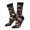 3 Black, variant on Coffee Bean Pattern Sport Socks for Women and Men Crew Socks Sporty Calf Socks Casual Socks