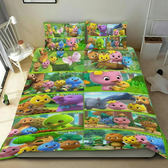 3 Piece Bedding Set For Katuri Comforter Cover Set Cute Duvet Cover Sets Super Soft Teens Bedding Set Kids Bedroom Gifts,ses Twin