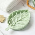 thumbnail image 3 of Soap Box - 6.9"x4.1"x0.8" Leaf Shaped Soap Dish with Draining Holes for Bathroom & Kitchen Sink, Decorative Holders for Sponge & Bar Soap, 3 of 6