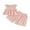 Pink, variant on Toddler Baby Girl Summer Clothes Set 6 12 18 24 Months 2T 3T 4T Solid Bow Sleeveless Babydoll Tops and Wide Leg Shorts Outfit