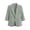 Dark Gray, variant on Women's Linen Blend Casual Blazer, Regular Fit Lightweight 3/4 Sleeve Single Button Work Suit Jackets, for Spring Summer, S-2XL