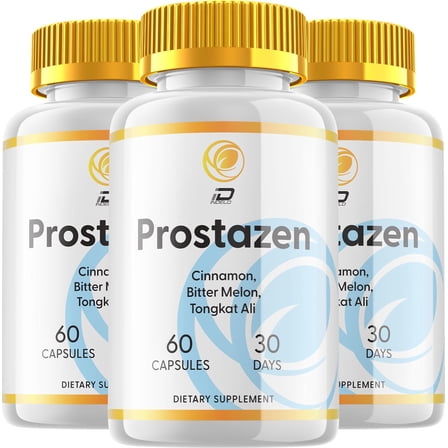 Prostazen Prostate Supplement for Men - Prostazem Advanced Energy Pills, Bladder Control Supplements, 3 Pack, 180 Capsules