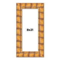 8x21 Frame Beige Real Wood Picture Frame Width 3 inches | Interior Frame Depth 0.5 inches | Natural