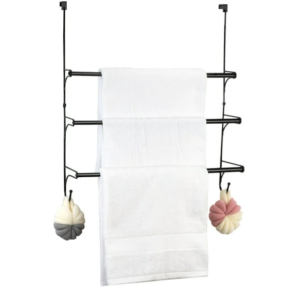 Adjustable Over The Door Towel Rack Metal Wire Retractable Towel Holder