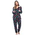 thumbnail image 4 of Just Love Christmas Print Pom Pom Adult Bodysuit (Black - Light Up, Large), 4 of 4