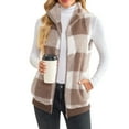 thumbnail image 1 of Innerwin Waistcoat Zip Up Ladies Fleece Vest Work Sleeveless Lightweight Sherpa Jacket Khaki S, 1 of 6