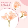 thumbnail image 3 of Uxcell 6-Pack Flores de Plumeria Artificiales, Cabezas de Flores de Seda Falsas para Manualidades DIY/Ropa/Boda/Decoración de Fiesta [Champagne, 2.36"/ 6cm], 3 of 6