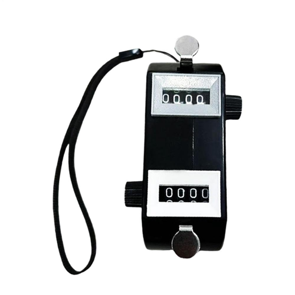 Golf Double Head Counter Number Count Tally Counter Clicker with Four Digit Display Handheld Manual Clicker Number Count,1x counter clicker,Black
