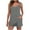Dark Gray, variant on Womens Summer 2 Piece Sets Plus Size Fashion V-neck Sleeveless Camisole Top Pocket Pants Set