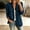 Dark Blue, variant on Vxararl Womens Chic Trendy Ruffle Trim Denim Jacket Long Sleeve Button‑Up Casual Vintage Lightweight Fall Jean Outerwear Jackets with Side Pockets Blue M