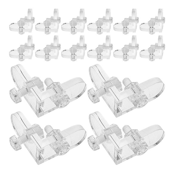 Masteelf 40Pcs Transparent Acrylic Corner Brackets Clear L-Shaped Support Brackets For Furniture Glass Retainer Clips With Screws For Cabinet Door And Window Holders