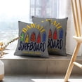 thumbnail image 6 of LALILO Throw Pillow Covers Surf Lettering Shirt Surf Wave Summer Tropical Cushion Cover 18" x 18", 2 Pack, 6 of 6