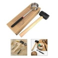 thumbnail image 2 of Stainless Steel Coconut Shell Opener Puncher Hammer Kit Kitchen outside.   The hammer Tool Style 3, 2 of 9