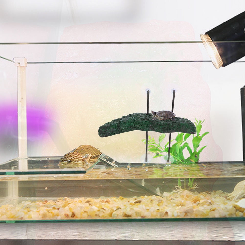 Luxshiny Aquarium Turtle Basking Platform, Green Polystyrene Foam, for Decor