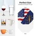 thumbnail image 6 of America Indiana Flag Leather Drink Coasters for Drinks (6 Pack) for Tabletop Protection Octagon, 6 of 6