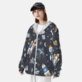 thumbnail image 3 of Kdxio Space Cars Print Women Men Sun Protection UPF 50+ Jackets Zip Up Long Sleeve Hoodie Hiking Lightweight with Pockets, 3 of 7