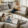 thumbnail image 6 of Kelyda 139'' U Shaped Sectional Couches, Modern Modular Boneless 8 Seater Large Foam Cloud Sofa Light Coffee, 6 of 8