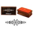 thumbnail image 1 of Printtoo Rectangulaire Tourbillon Bord Design en Bois Tampon en Caoutchouc Scrap-Booking, 1 of 2
