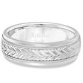 thumbnail image 2 of Hand Engraved Wedding Band Carved Ring in 14k White Gold (4.5mm), 2 of 3