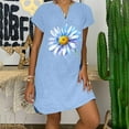 thumbnail image 2 of Sexy Vestidos Cortos de Verano para las Mujeres 2025 Moda Suelta de Ocio Vestido de Manga Corta con Cuello en V, Vestido Casual de Rodilla, 2 of 6