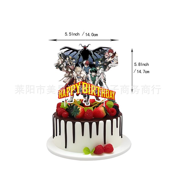 Vajilla desechable para fiesta de cumpleaños de My Hero Academia, pancarta para colgar en la tarta, globos de My Hero Academia, decoración de cumpleaños