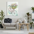 thumbnail image 2 of Parisian Retro Bike Spring Flower Basket Painting Transportation Painting Gallery-Wrapped Canvas Print Wall Art, 2 of 6