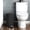 Black, variant on LEDREM Slim Bathroom Trash Can with Lid , 1.6 Gallon Soft-Close Step Bin , Fluted Design for Small Spaces - Stainless Steel ,Black ,White