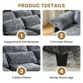 thumbnail image 4 of JONPONY 109.45"U Shaped Couch, 4 Seat Sectional with 4 Throw Pillows, Convertible Upholstery Symmetrical Sofá,High Dense Memory Foam with Double Chaise Lounge &Memory Foam for Living Room, Black Grey, 4 of 12