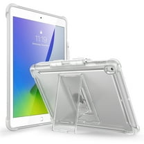 i-Blason Halo Case for iPad 9th/8th/7th Generation, iPad 10.2 (2021/2020/2019 Release), Slim Clear Protective Cases with Built-in Kickstand & Inner TPU Bumper (Clear)