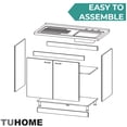 thumbnail image 2 of TUHOME Napoles 39" Utility Sink with Cabinet, Stainless Steel Laundry Sink, 2 of 8
