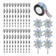 thumbnail image 1 of Kit de Dispositivos Disuasorios para PáJaros, Juego de 27 Piezas con 20 Varillas Reflectantes para Ahuyentar, 6 Molinetes con Estacas y un Rollo de Cinta Ahuyentadora, 1 of 5
