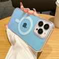 thumbnail image 2 of Transparent Gradient Rainbow Laser Phone Case For iPhone 16 15 14 Pro Max 13 12 11 For Magsafe Magnetic Wireless Charging Cover tzw, 2 of 7