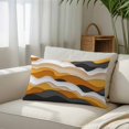thumbnail image 3 of Orange Gray Ombre Queen Size Pillow Cover, Pillowcase Protectors with Zipper, Breathable Decorative Throw Pillow Case Cover, Modern Geometric Moire Abstract Art Pillow Shams for Couch Sofa 20x30Inch, 3 of 8