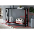 thumbnail image 5 of Pilaster Designs Allegheny Modern Metal Storage Console Table in Pewter, 5 of 5