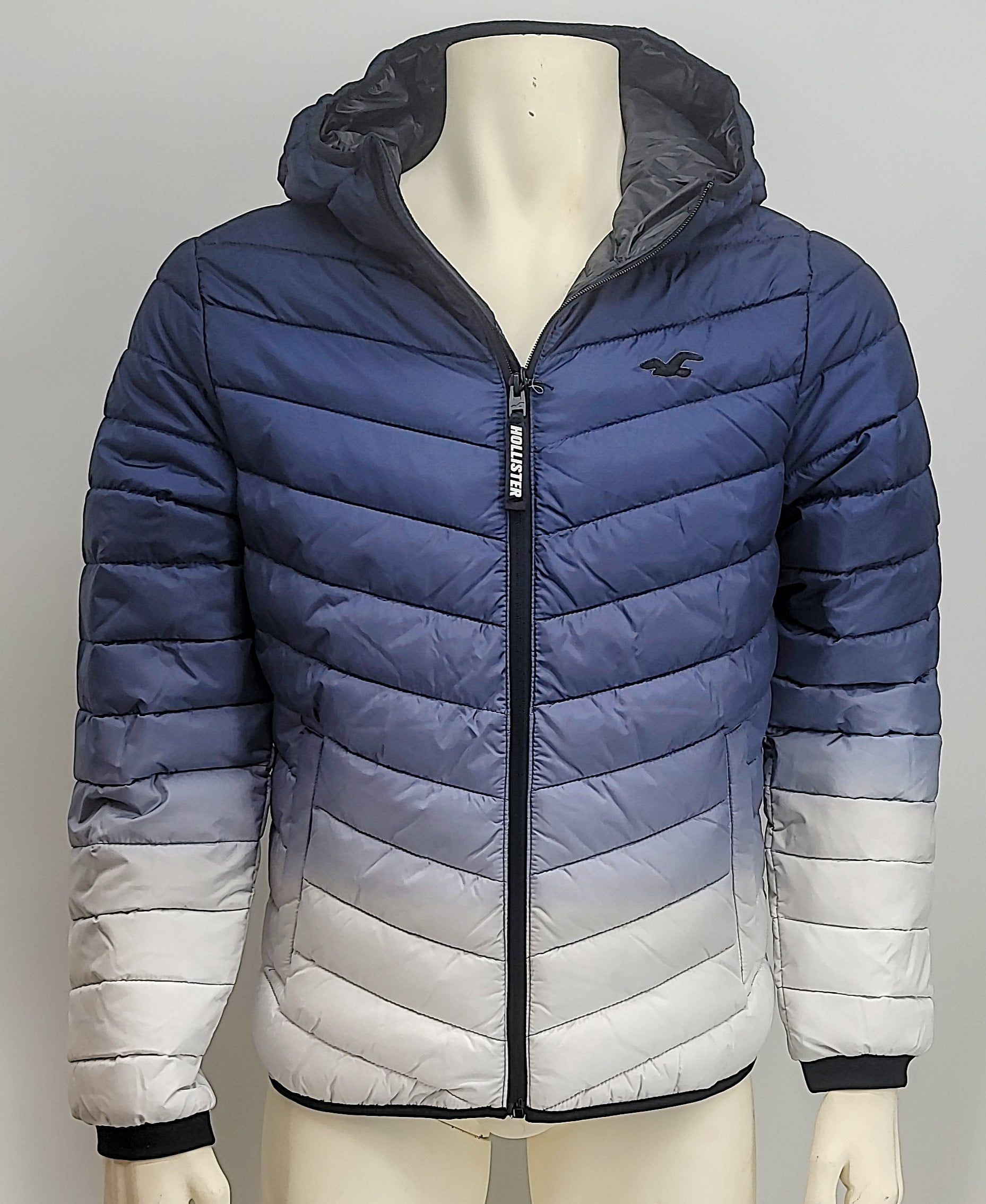 Hollister Mens Ombré Puffer Jacket Size 